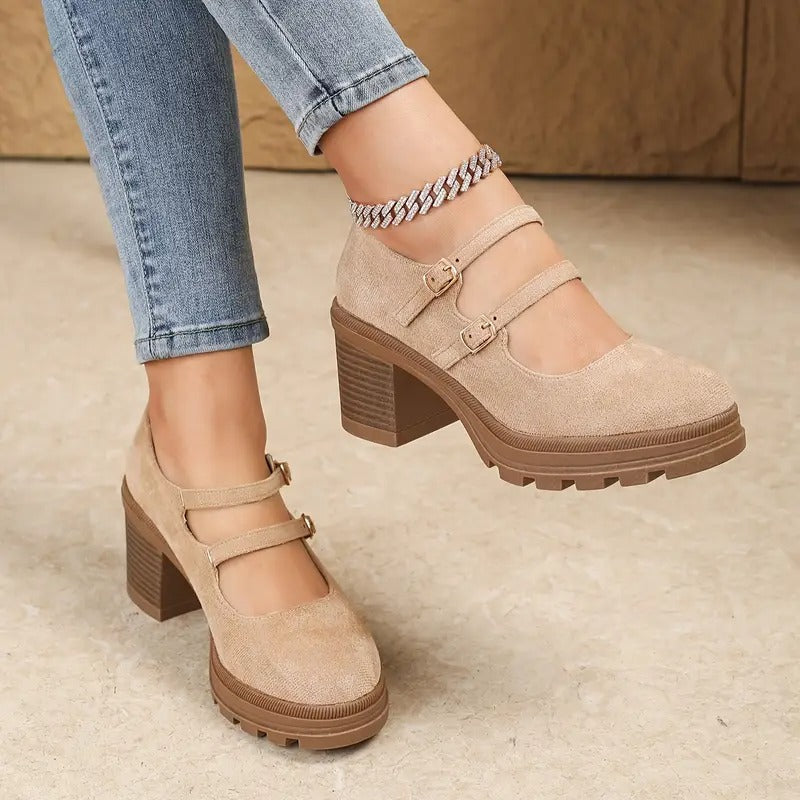 Eduarda® - Sapatos Ortopédicos com Plataforma de Couro⏐Edição Premium