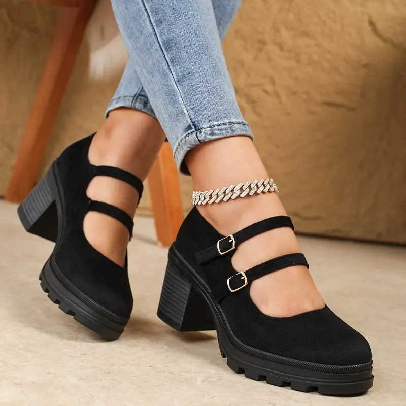 Eduarda® - Sapatos Ortopédicos com Plataforma de Couro⏐Edição Premium