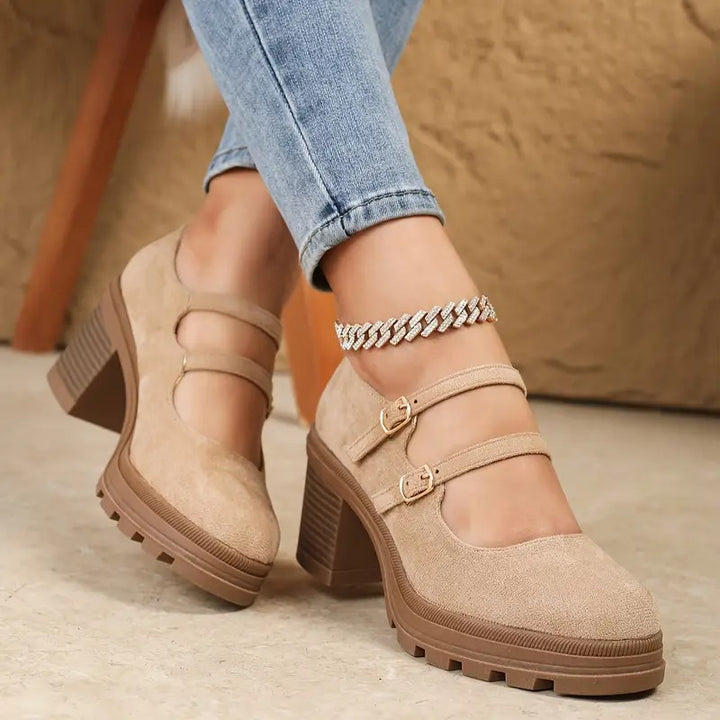 Eduarda® - Sapatos Ortopédicos com Plataforma de Couro⏐Edição Premium