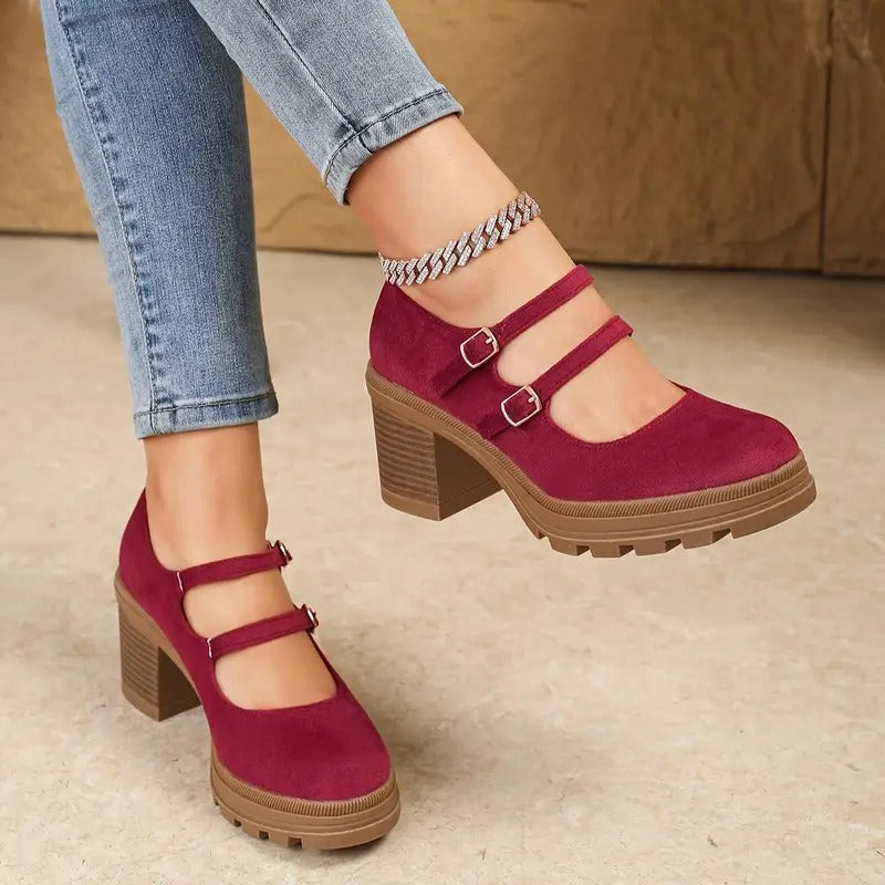 Eduarda® - Sapatos Ortopédicos com Plataforma de Couro⏐Edição Premium