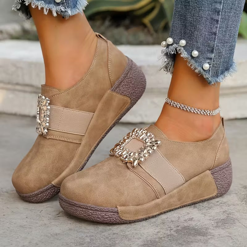 Etelvina® - Sapatos Ortopédicos de Couro com Plataforma⏐ Edição Premium